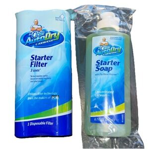 Mr Clean AutoDry Car Wash Starter Filter 3 Uses and Starter Soap 6.7 oz Sealed